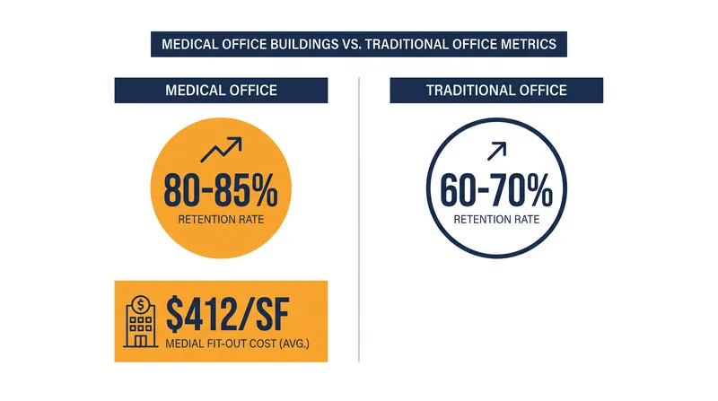 High fit-out costs create a structural retention moat for medical landlords.