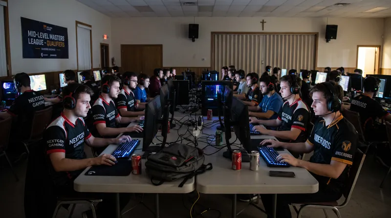 Independent amateur teams compete in open-bracket systems to secure visibility and potential buyouts from franchised organizations.
