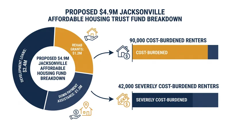 More than 42,000 Jacksonville renters spend over half their income on housing.