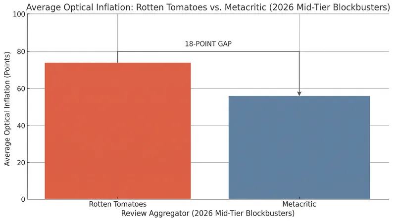 The optical gap between consensus and magnitude for wide releases.