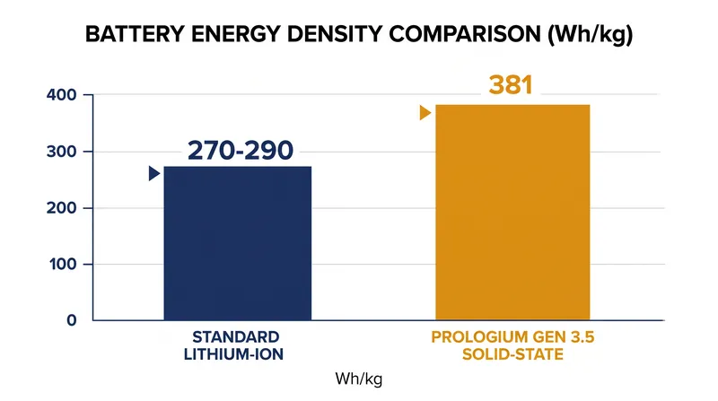 The Gen 3.5 solid-state cells offer a roughly 30 percent improvement in energy density over top-tier liquid lithium-ion batteries.