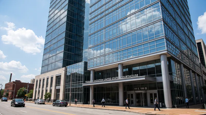 Chief U.S. District Judge Stephen Clark issued a temporary restraining order from the federal courthouse in St. Louis, briefly mandating the use of the 2025 map.