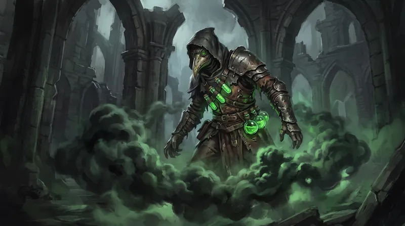 The Plague Knight is the first confirmed class for Diablo 5, utilizing biochemical area-of-effect attacks.