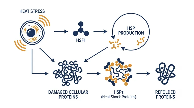 Heat shock proteins act as molecular chaperones, repairing cellular damage induced by thermal stress.