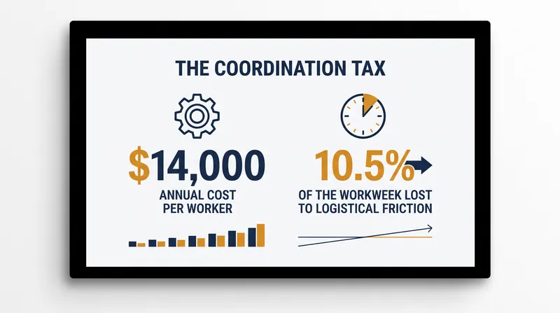 The hidden logistical costs of maintaining synchronous communication in distributed teams.