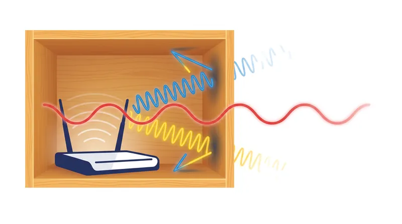 Higher frequency bands carry more data but are disproportionately absorbed by dense physical barriers.