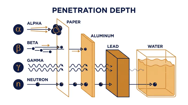 Different types of ionizing radiation require specific atomic properties for effective shielding.