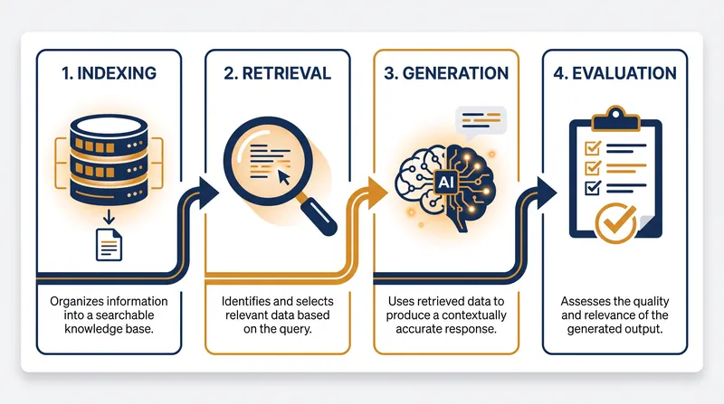 The four core components of a standard RAG pipeline.
