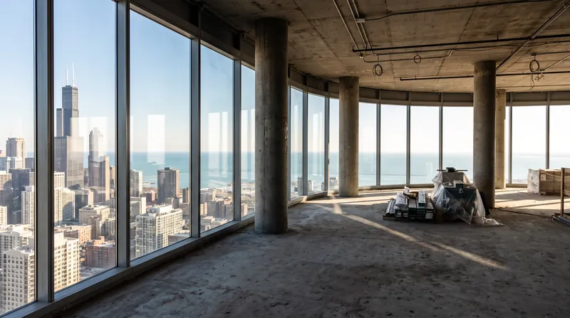 An unfinished 'white box' penthouse offers a blank canvas for ultra-wealthy buyers, but requires a massive capital investment to complete.