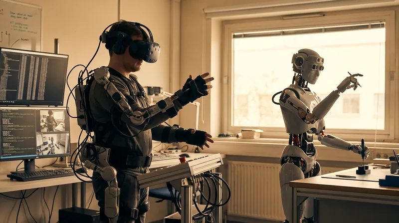 Teleoperation allows human operators to record the exact sensor and motor data required to teach an AI a physical task.