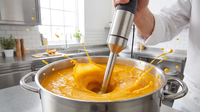 Mechanical shearing from a blender is required to tear the coconut fat into microscopic droplets.