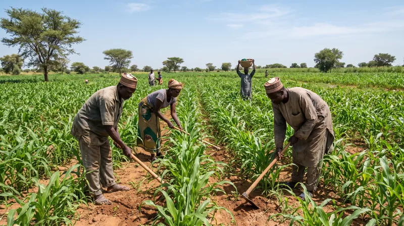 The cessation of hostilities allowed displaced farmers in Borno State to return to their fields for the planting season.