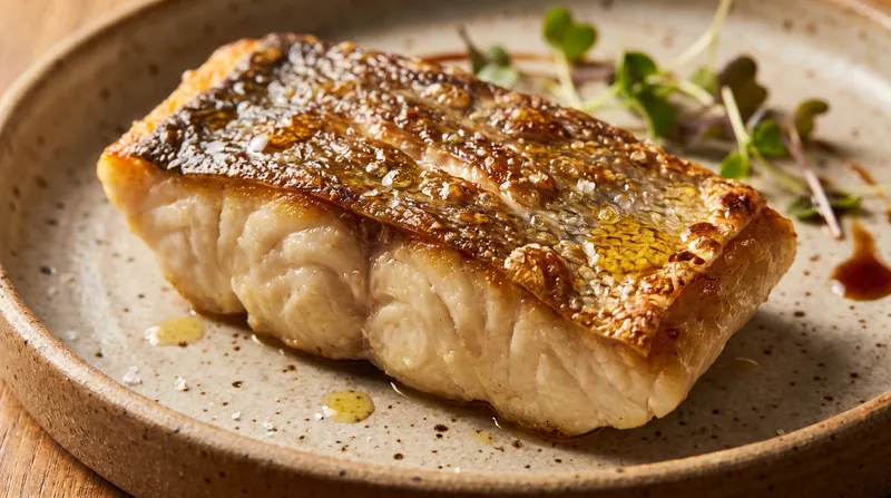 The lack of surface moisture allows dry-aged fish to develop a perfectly crisp skin when seared.