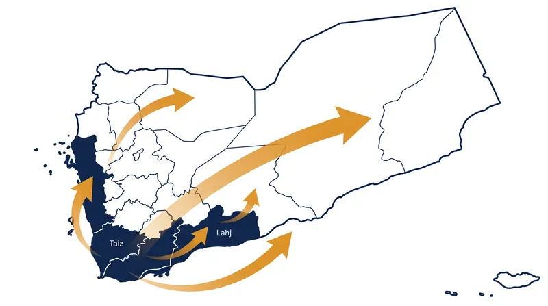The majority of the 76,000 displaced civilians have fled the frontlines in Taiz, Lahj, and Al Hodeidah.