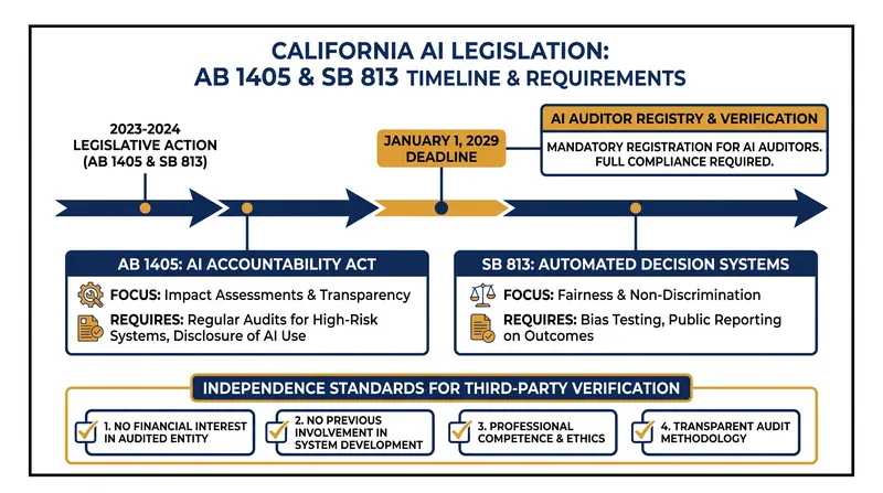 Timeline for California's AI Auditor Registry implementation.