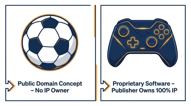The 'Esports Illusion': the fundamental difference in ownership between physical sports and competitive gaming.