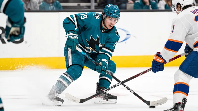 After adding nine pounds of muscle this summer, Michael Misa is pushing for a second-line center role in San Jose.