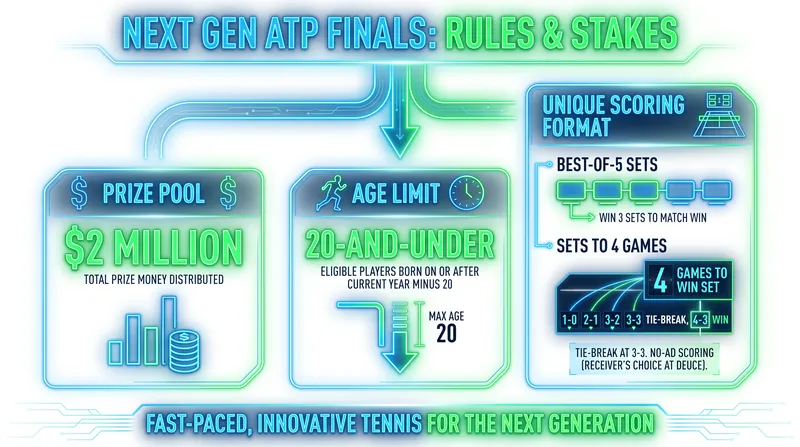 The Next Gen ATP Finals serves as a testing ground for experimental rules and high-paced scoring formats.