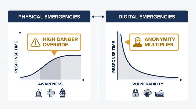Digital environments accelerate the diffusion of responsibility by removing physical proximity and introducing anonymity.