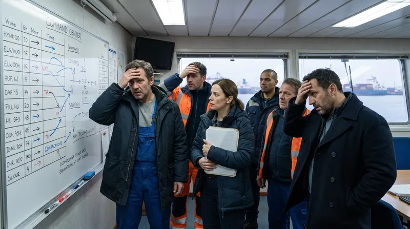 Relatives of the missing passengers gather at the Trisakti port command center in Banjarmasin awaiting updates.