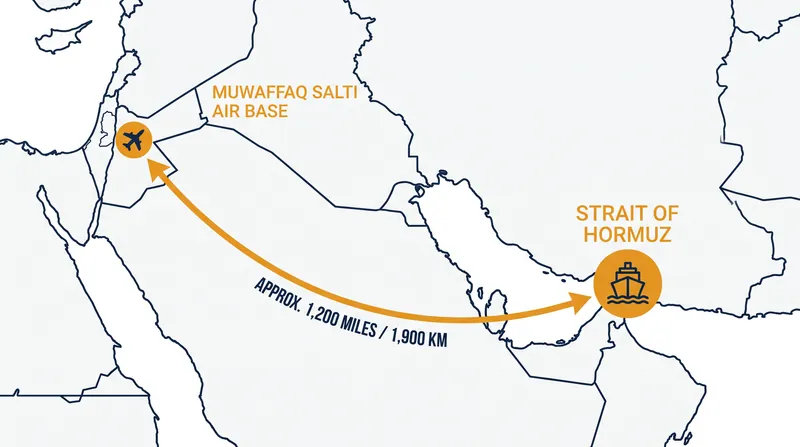The retaliatory strikes spanned a 1,200-mile front across the Middle East.