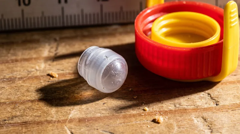 Safety regulators determined that the plastic ball used to dispense the liquid candy can pop out of its housing during use.
