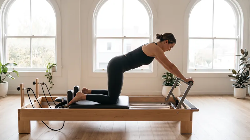 Altering pelvic tilt and trunk position against the springs maximizes the engagement of the deep lumbar stabilizers.