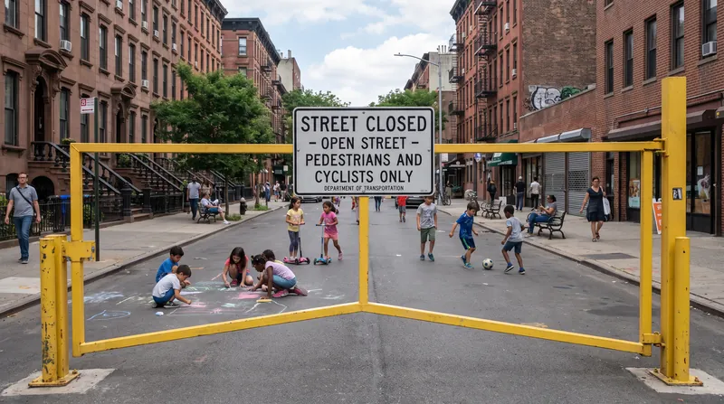 The city is installing physical swing-arm gates to create temporary Open Streets outside select schools.