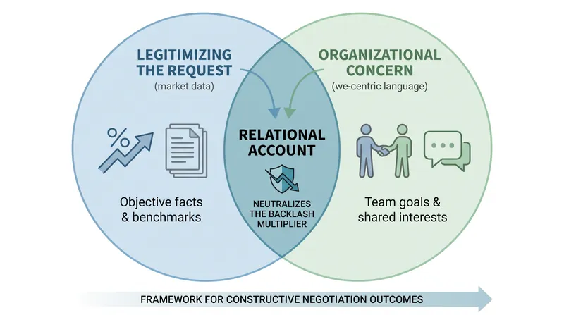 Relational accounts combine objective market data with language that affirms organizational commitment.