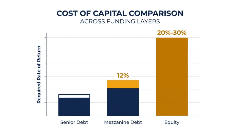 As repayment priority decreases, the required rate of return increases to compensate for the higher risk of loss.