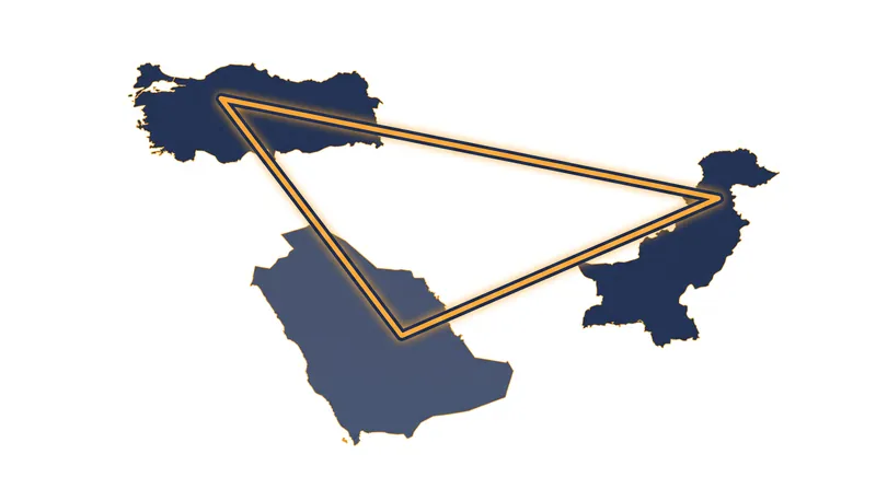 The tripartite agreement links a NATO member, a Gulf monarchy, and a nuclear-armed South Asian state.