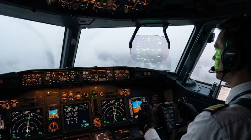 During CAT II and CAT III approaches, flight crews rely heavily on automated systems and specialized displays as outside visibility drops to near zero.