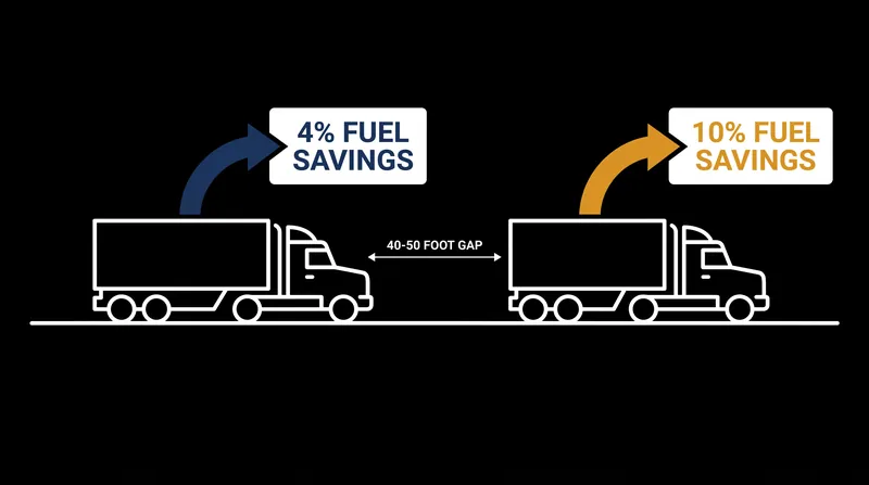 Track testing demonstrates that both the lead and trailing vehicles experience fuel savings when operating in a synchronized platoon.