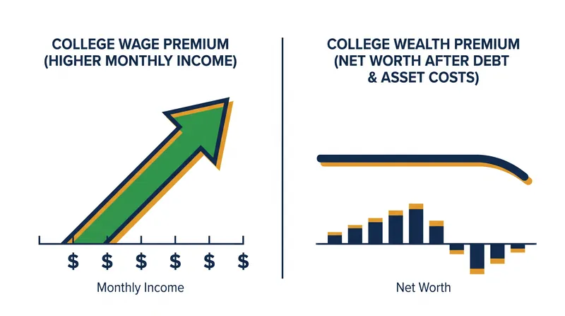 The divergence between income and wealth: higher salaries no longer guarantee higher net worth.