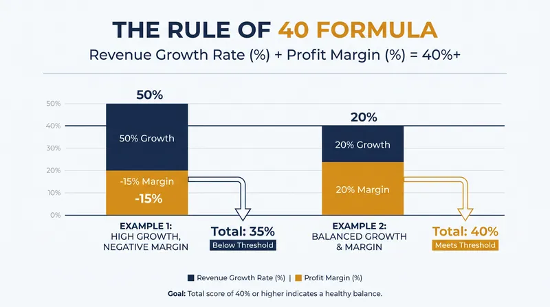 The Rule of 40 captures the fundamental trade-off between growth and profitability.