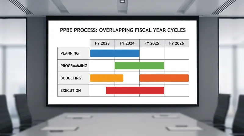 The Department of Defense manages up to five different fiscal year budget cycles at any given moment.