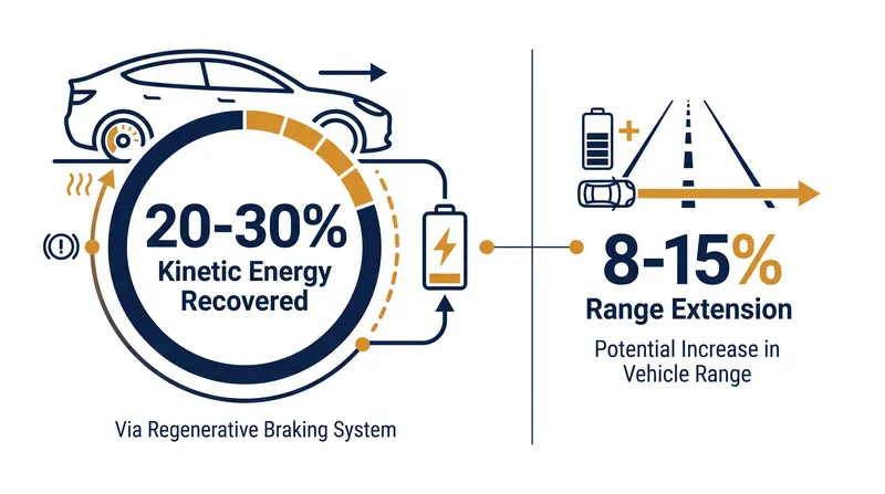 Regenerative braking captures kinetic energy that would otherwise be lost as heat.
