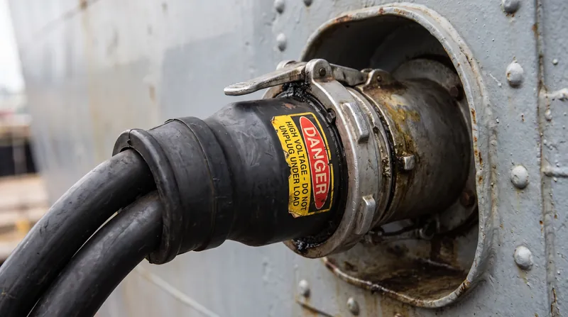 Safety-interlocked connectors ensure that high-voltage power is instantly cut if the cable tension exceeds safe limits.