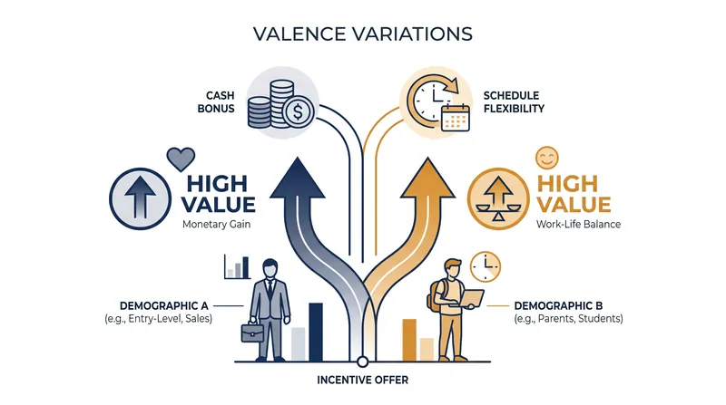 Valence is highly subjective and varies significantly across different employee profiles.