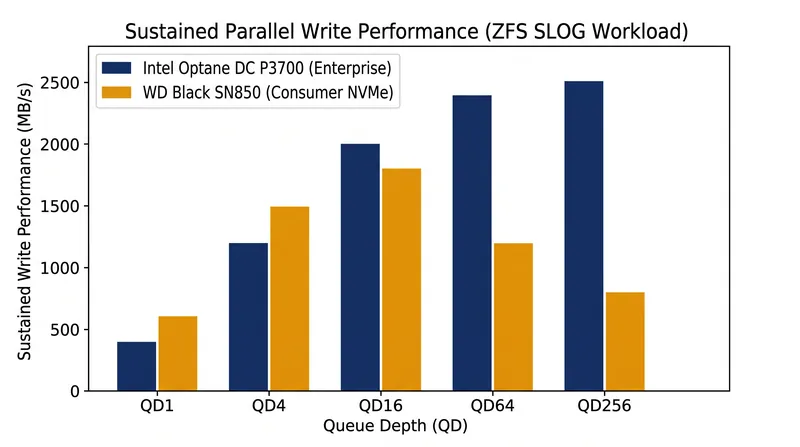 For specialized caching tasks like a ZFS SLOG, older enterprise SSDs still outperform modern consumer drives.