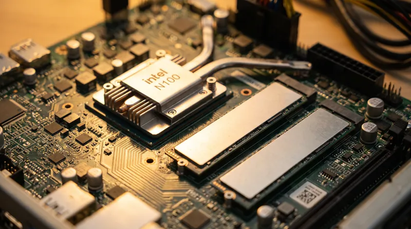Modern consumer silicon, like the Intel N100, delivers hardware-accelerated media transcoding at a fraction of the wattage required by older server CPUs.