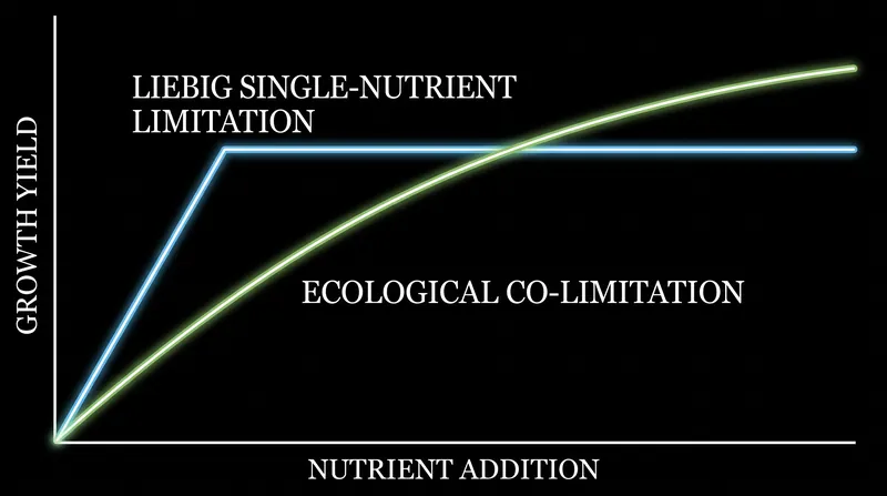 Modern ecological data shows that wild systems often exhibit co-limitation, smoothing out the strict thresholds of the barrel metaphor.