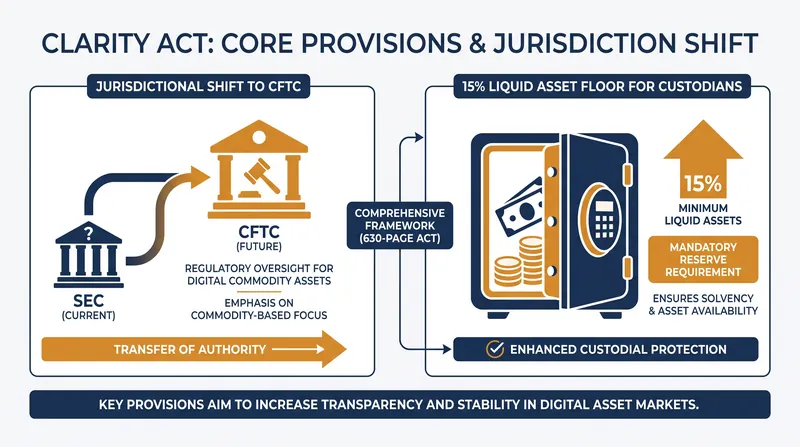 The revised legislative text introduces stringent new capital requirements for registered digital commodity entities.