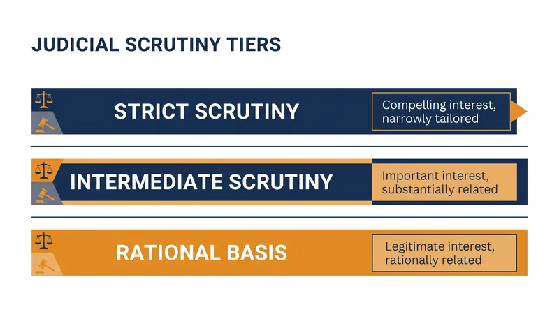 Rational basis review is the most deferential of the three tiers of judicial scrutiny.