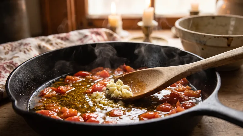Adding rested garlic at the end of the cooking process preserves the stabilized allicin.