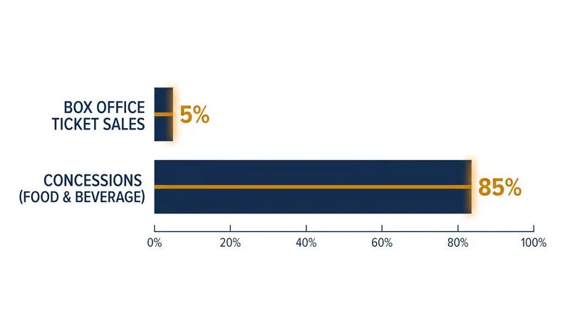 With studios taking up to 60% of ticket sales, theaters rely on the 80% profit margins of food and beverage to cover their operating costs.