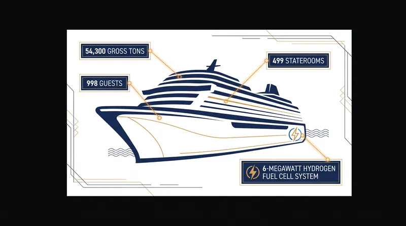 The Viking Astrea maintains a small-ship footprint while integrating advanced zero-emission propulsion.