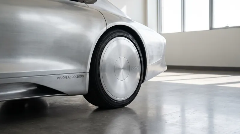 Smooth skirts over the rear wheels eliminate the turbulent air pockets that normally form inside open wheel wells.
