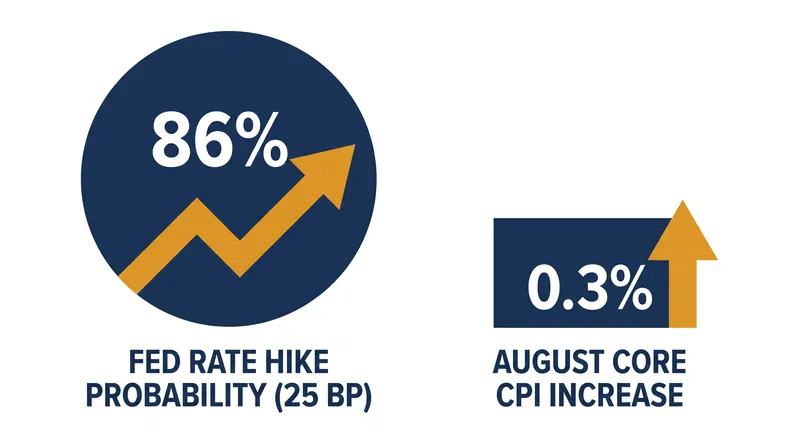 Markets are pricing in a high probability of further Federal Reserve tightening following sticky inflation data.