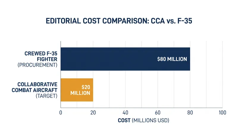Target unit costs for autonomous wingmen compared to crewed fighters.